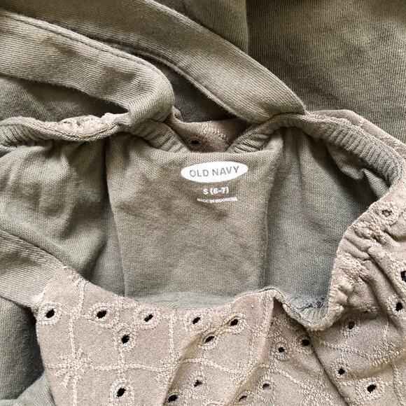 Old Navy Girls’ Romper Army Green Size Small 6-7 - Picture 4 of 4